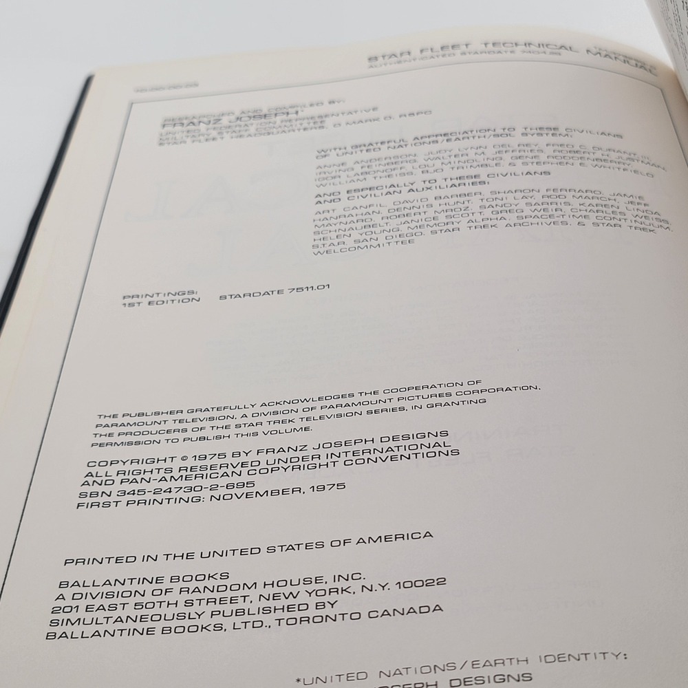 Franz Joseph Star Trek Technical Manual & Concordance Book Club 1st Ed Good - Picture 6 of 16